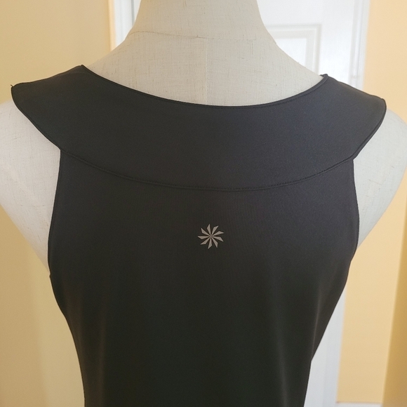 Athleta Black Round Neck Dress Built In Bra Sz S - Picture 4 of 10